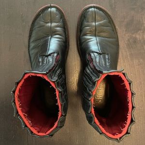 Black with Red accent Camper boots
